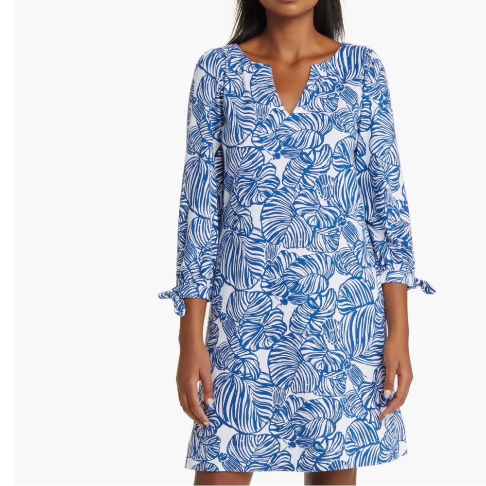 EUC Lilly Pulitzer Cath, Navy and White Shift Dress XXL perfect For Summer